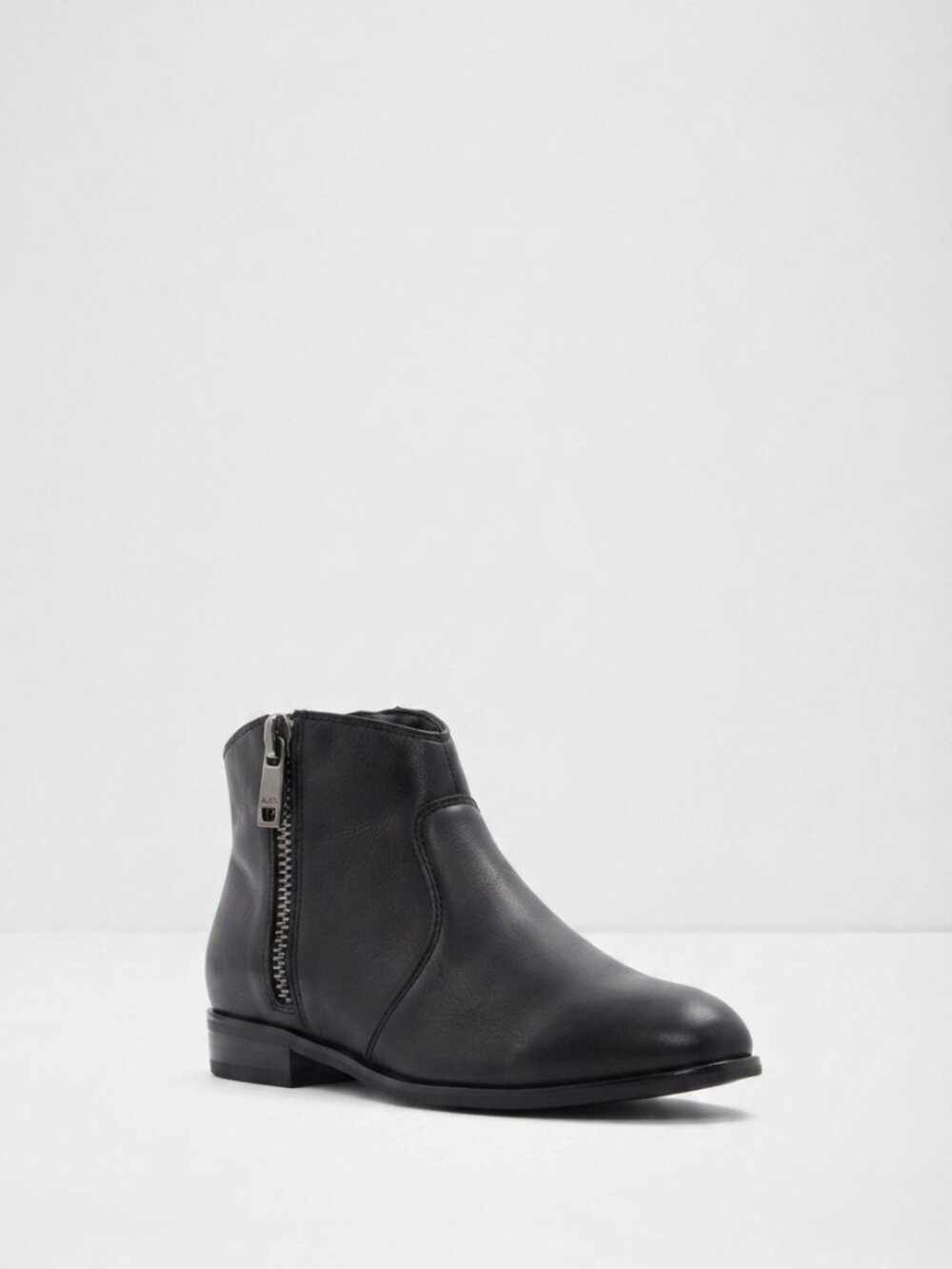 Aldo Allisson Black Leather Ankle Boots Size 6.5